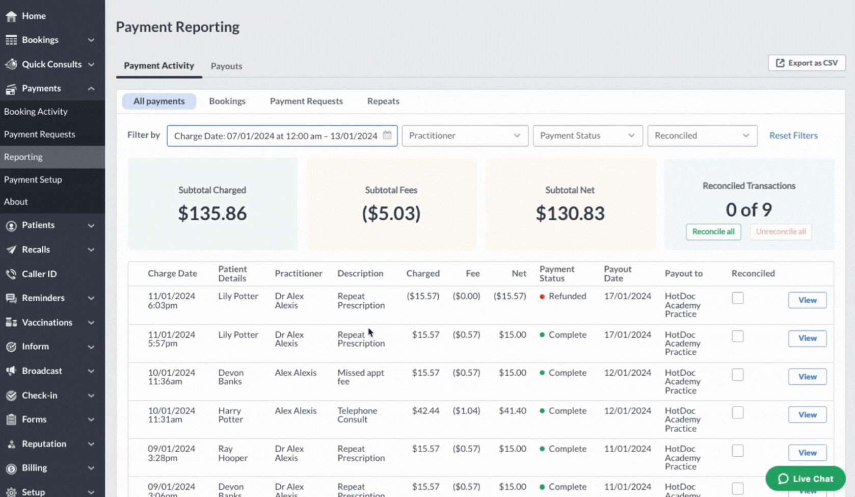 Gif of payments reporting.gif