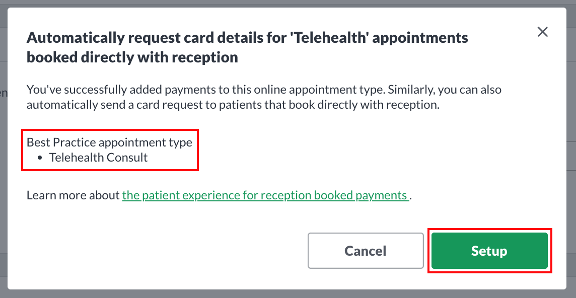 How to set up automatic payment requests for appointments HotDoc Support