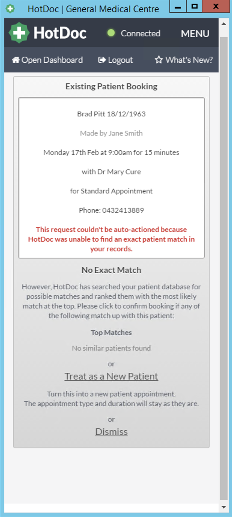 How to Process Appointments in the Sidebar HotDoc Support