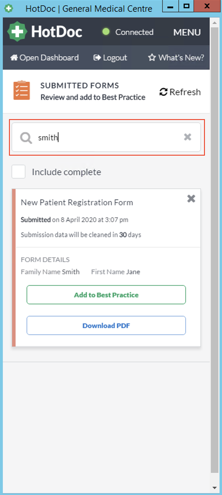 Forms Sidebar Workflow HotDoc Support